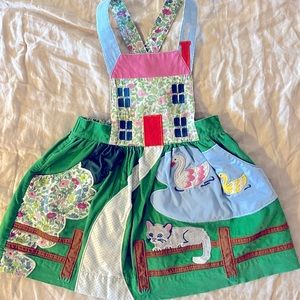 Mini Boden Appliqué Pinafore EUC size 110 (4-5 years)